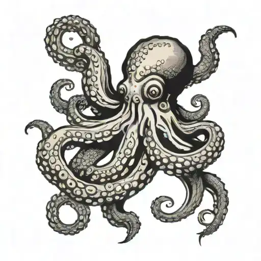 Octopus On Calf Wrapped Round