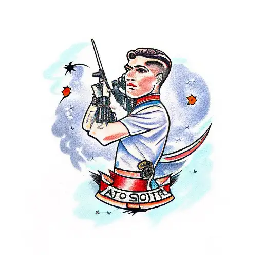 Archer Shotting For The Stars And Moon