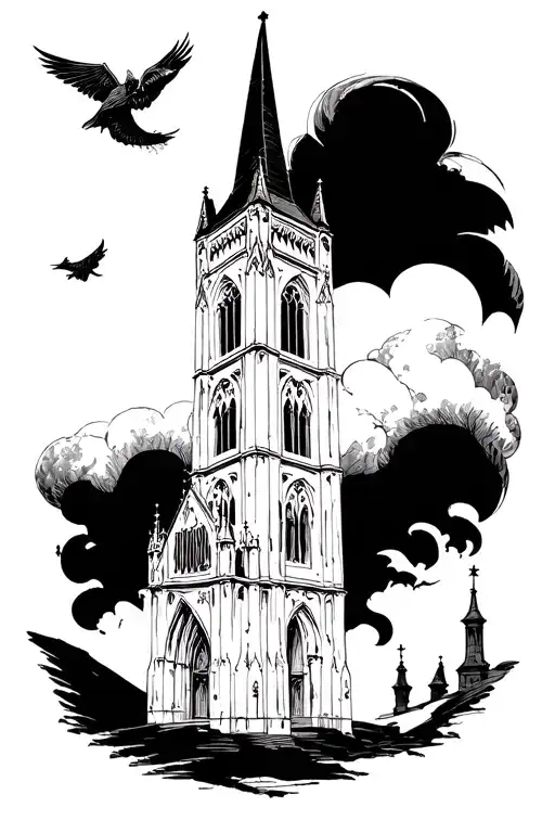 Gothic Cathedral Tower