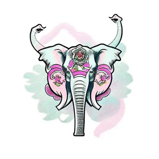 Pink Elephant Holding An Ak47