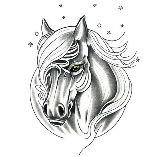 Horse In Druid Style