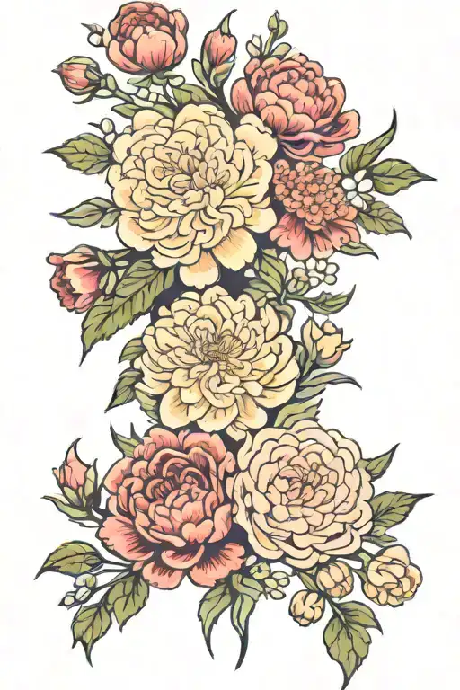 Carnation And Chrysanthemum And Daisy Bouquet