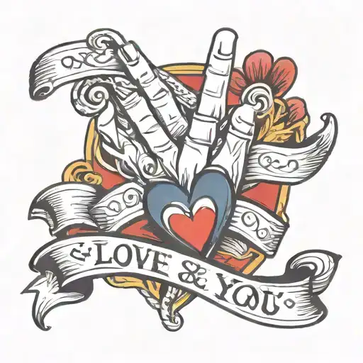 Asl I Love You With A Banner Wrapped