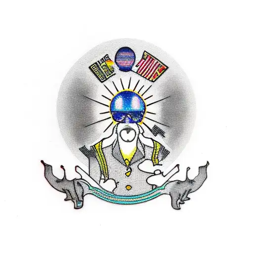 Disco Player And A Sun