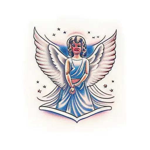 Angel Musculoso Con Alas