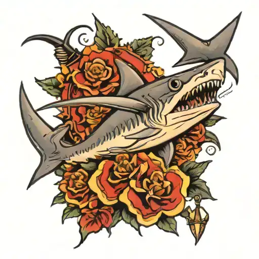 Shark And Harpoon Piercing