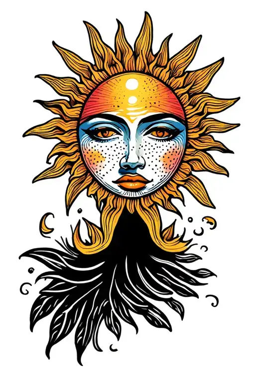 Sun Face Psychedelic