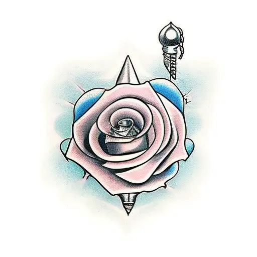 Bullet Shell With Rose