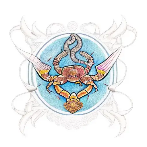 Trible Art With Scorpion As The Centre