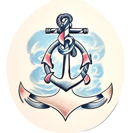 Anchor With Sailor Name And Phrase
