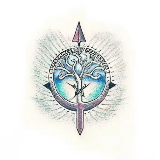 Tree Of Life And Arrow