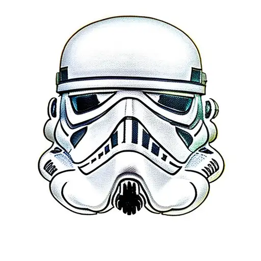Storm Trooper Helmet Like A Skull With Roases