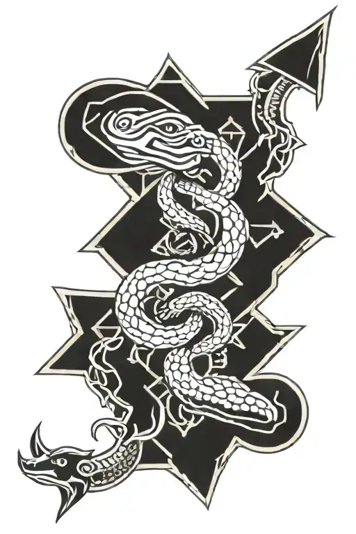 Snake And Geometry Patterns