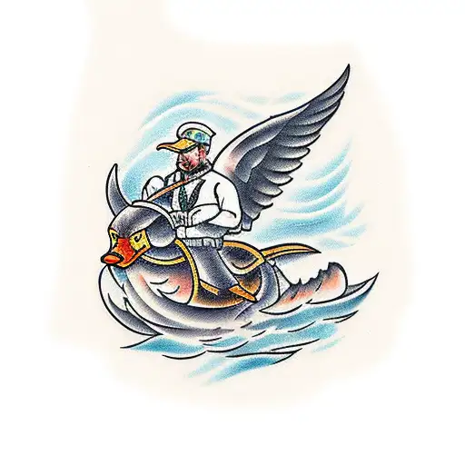 Duck Hunter Riding Deer