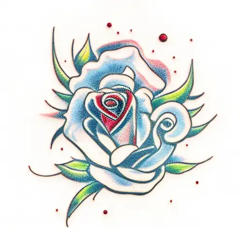 Combine The Baby's Breath And Red Rose