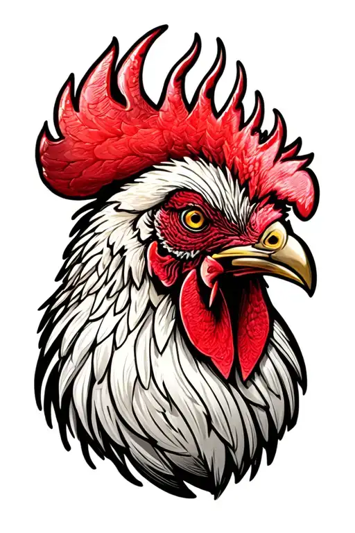 Aggressive Rooster Head