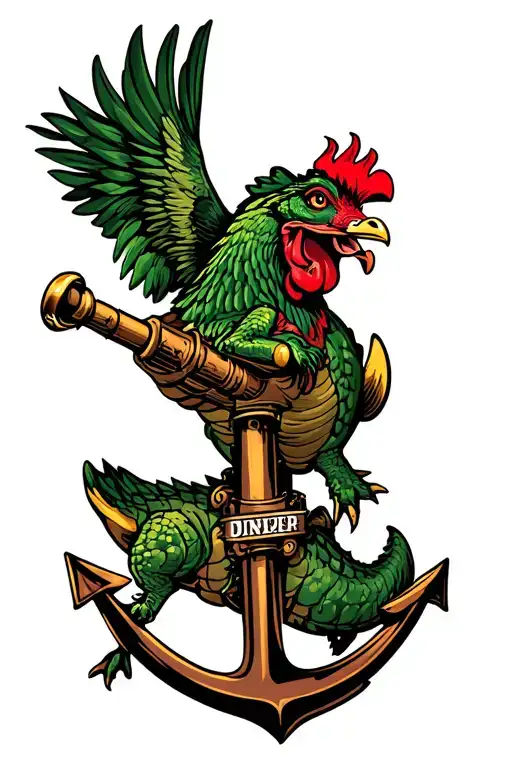 Gator Amtrac Vehicle Salor Jerry Chicken And Pig Anchor Swallow Crossed Cannon