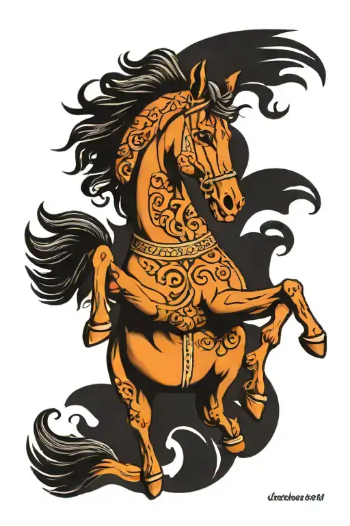 Masarati And Ferrari Horse Tatoo