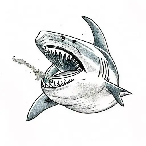 Shark With Thunderbolts