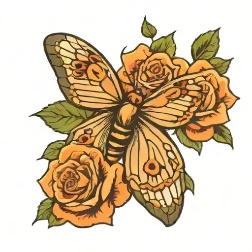 Moth And Rose