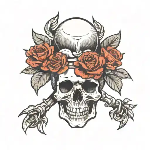 Skull And Roses