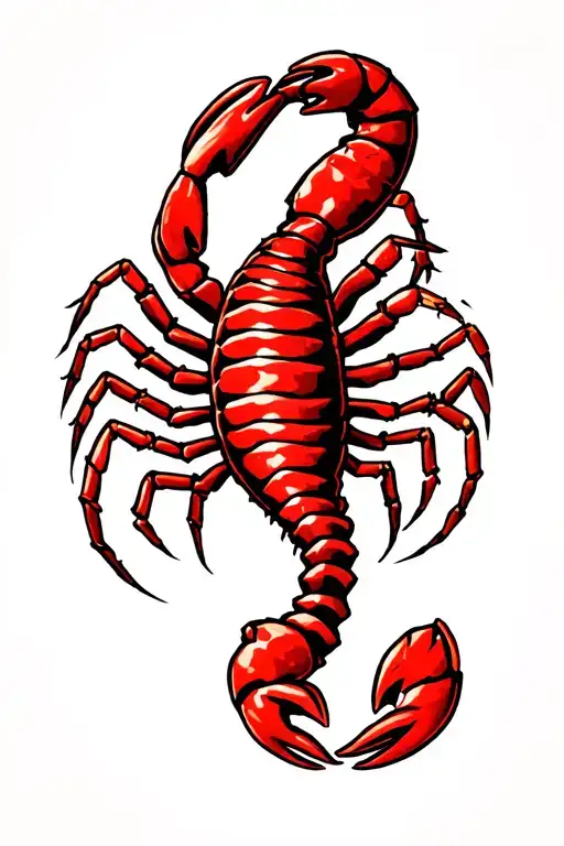 Red Ink American Traditional Scorpion