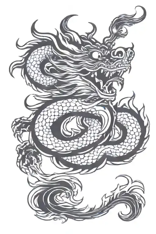 Chinese Dragon Breathing Fire