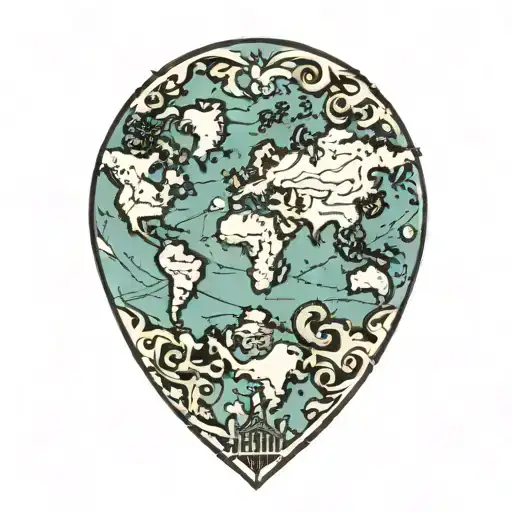 Stylized Map Of The World