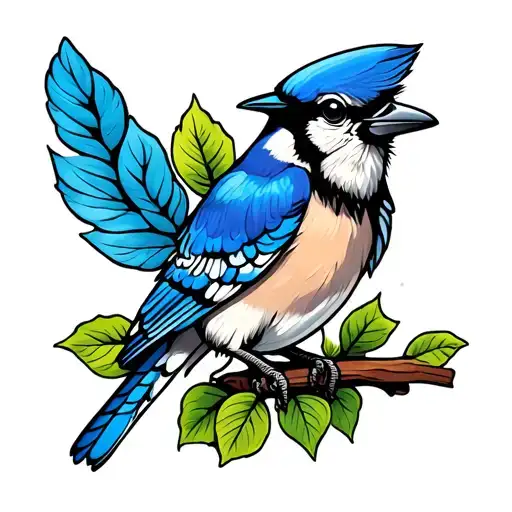 Bluejay Bird Sitting