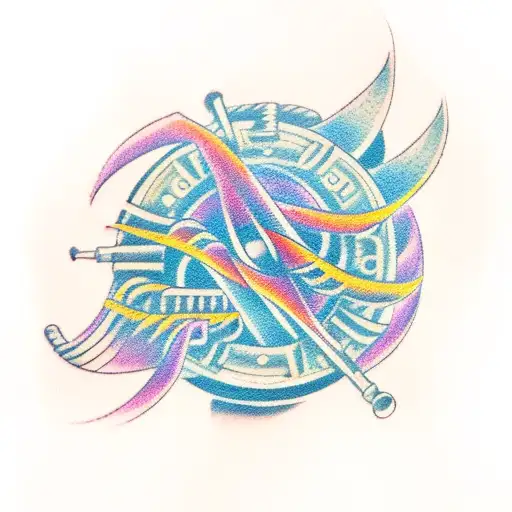 A Film Reel Intertwined With Musical Notes And Book Pages