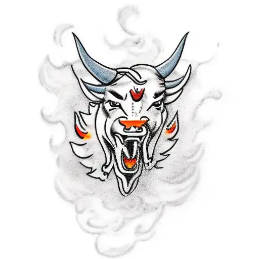 Bmw With A Bull Driving It At A Very High Speed Performing Burnout