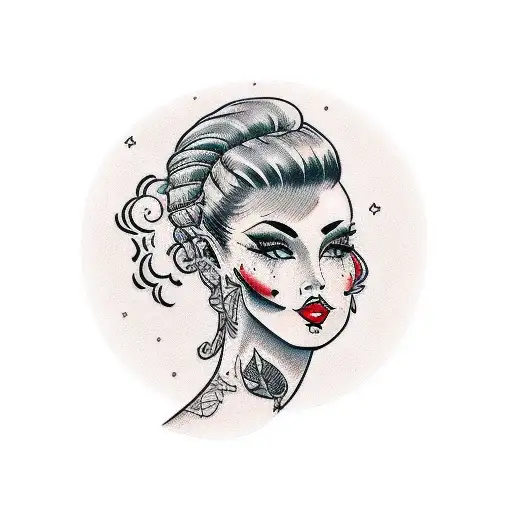 Woman Side Profile Portrait