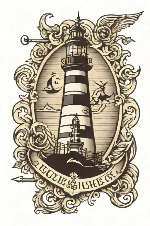 Lighthouse With Anchor