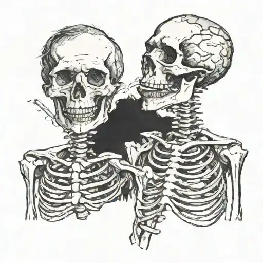 Van Gogh Smoking Skeleton