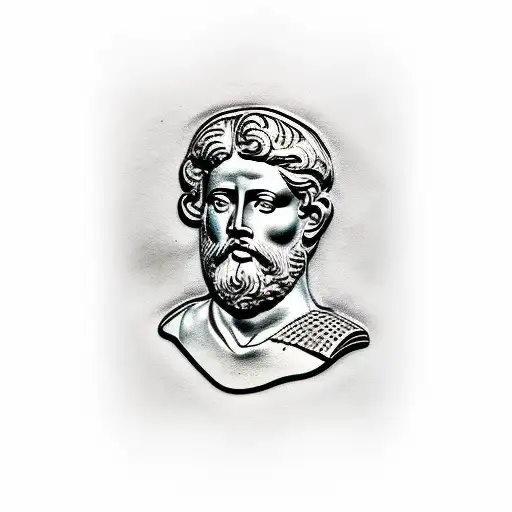 Marcus Aurelius Bronze Statue With Black Censorship Bar