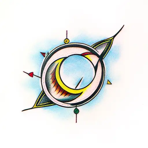 Arrow With A Crescent Moon