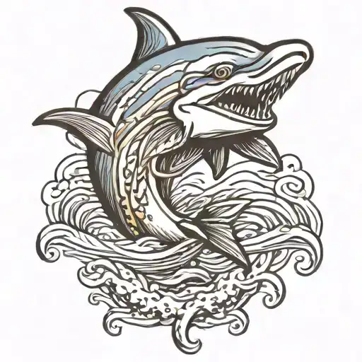 Evil Dolphin Swimming