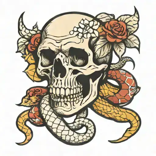Snake In Skull