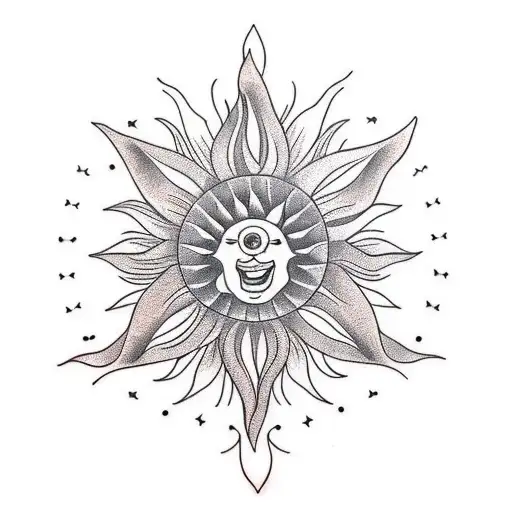 Lotus Root And Sun In A Pond