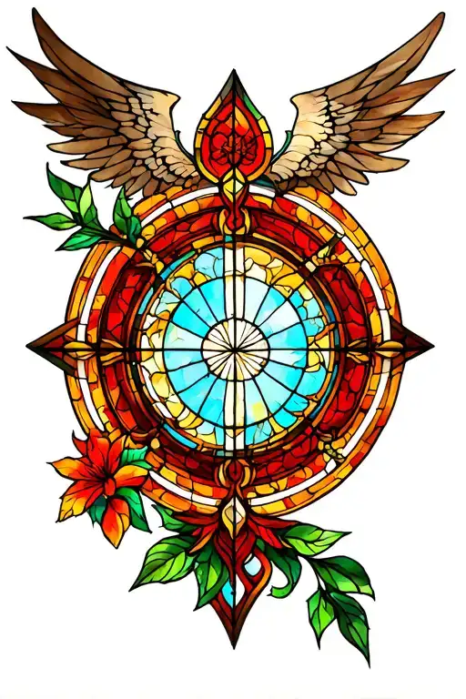 Gothic Stained Glass Window Christian Themes