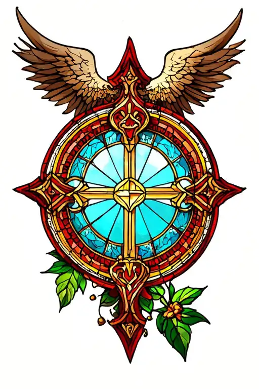 Gothic Stained Glass Window Christian Themes