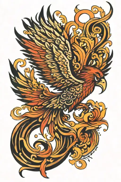 Phoenix Flying Tattoo