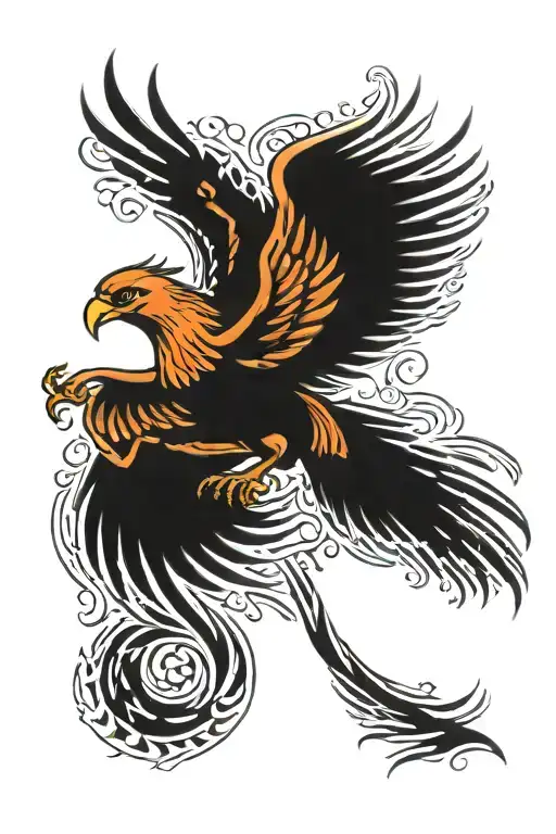 Phoenix Flying Tattoo