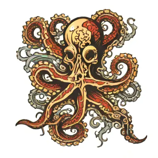 Octopus And Christain Cross