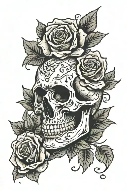 Skull And Roses