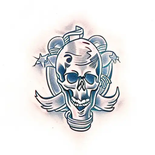Skull With X Mouth