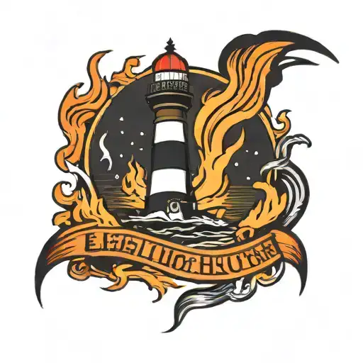 Lighthouse On Fire