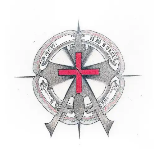 Christian Cross Using Three Letters C L T