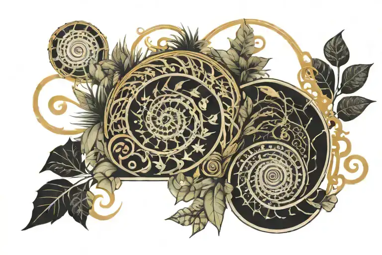 Golden Ratio Spiral Sea Jungle Background