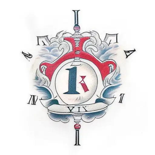 Xv Roman Numeral With Line On Top And Bottom